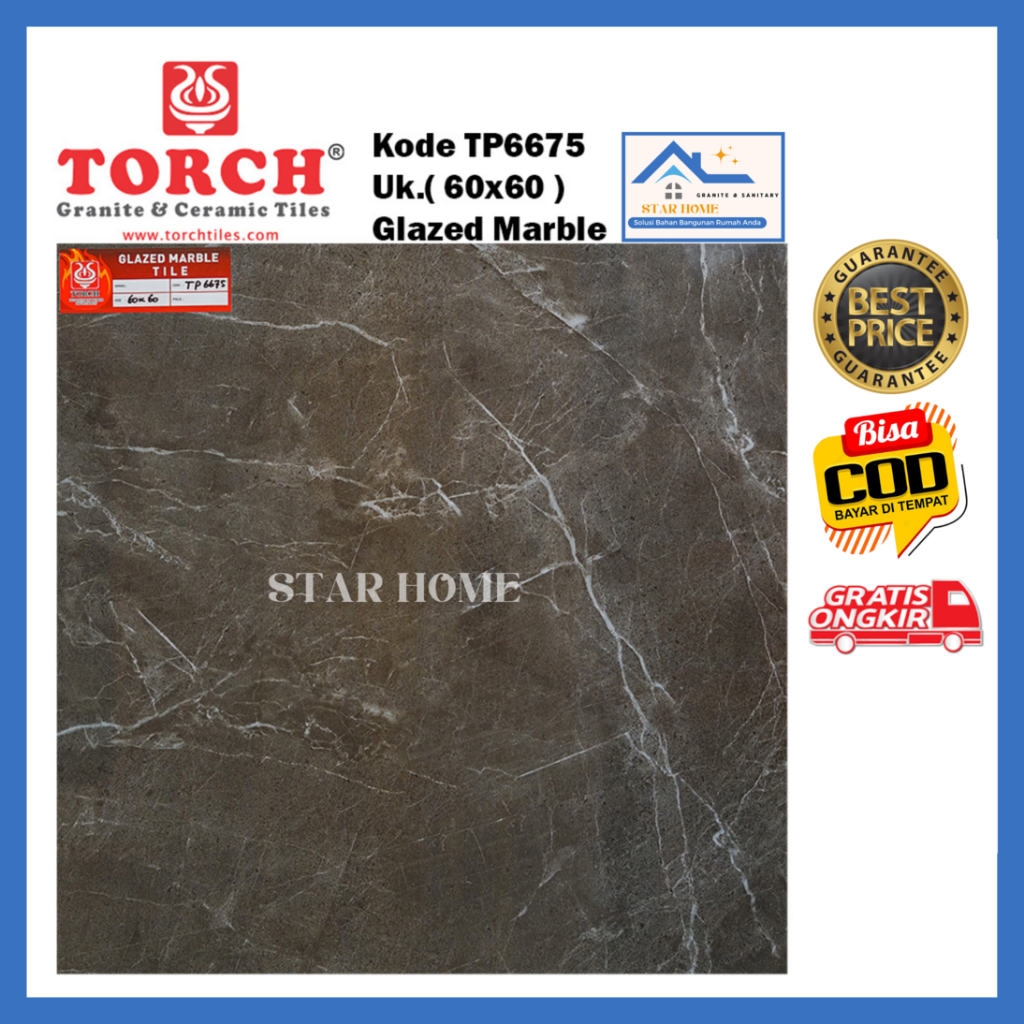 Lantai Granit Torch 60x60 Glass TP6675 Free Ongkir Jabodetabek