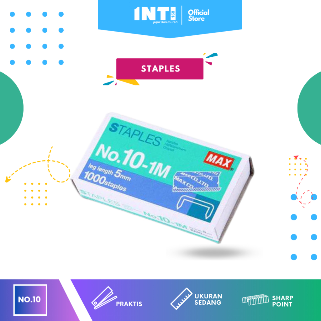 

Staples Max No 10 Isi Staples Kecil No 10 1M Refill Stapler No 10