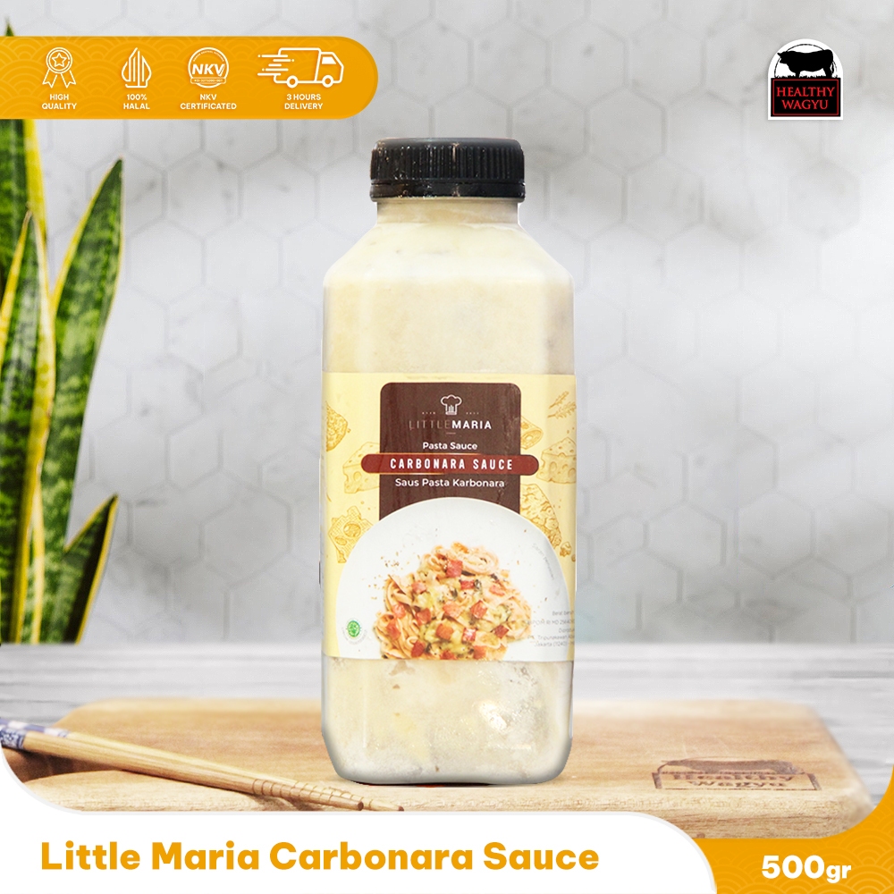 

Little Maria Carbonara Sauce Saus Carbonara Halal 500gr Healthy Wagyu