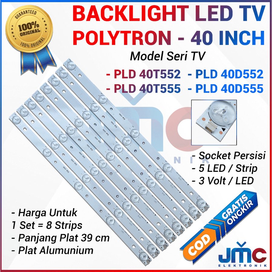 BACKLIGHT TV LED POLYTRON 40 INCH PLD40T552 PLD40D552 PLD40T555 PLD40D555 40T552 40D552 40T555 40D55