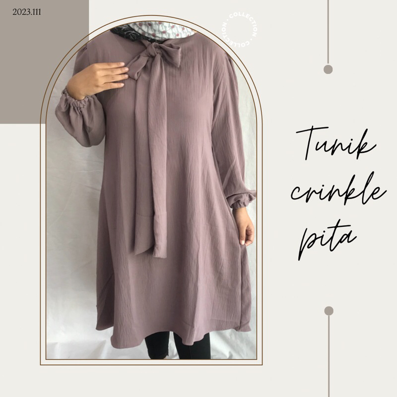 TUNIK CRINKLE, TUNIK MURAH, TUNIK POLOS