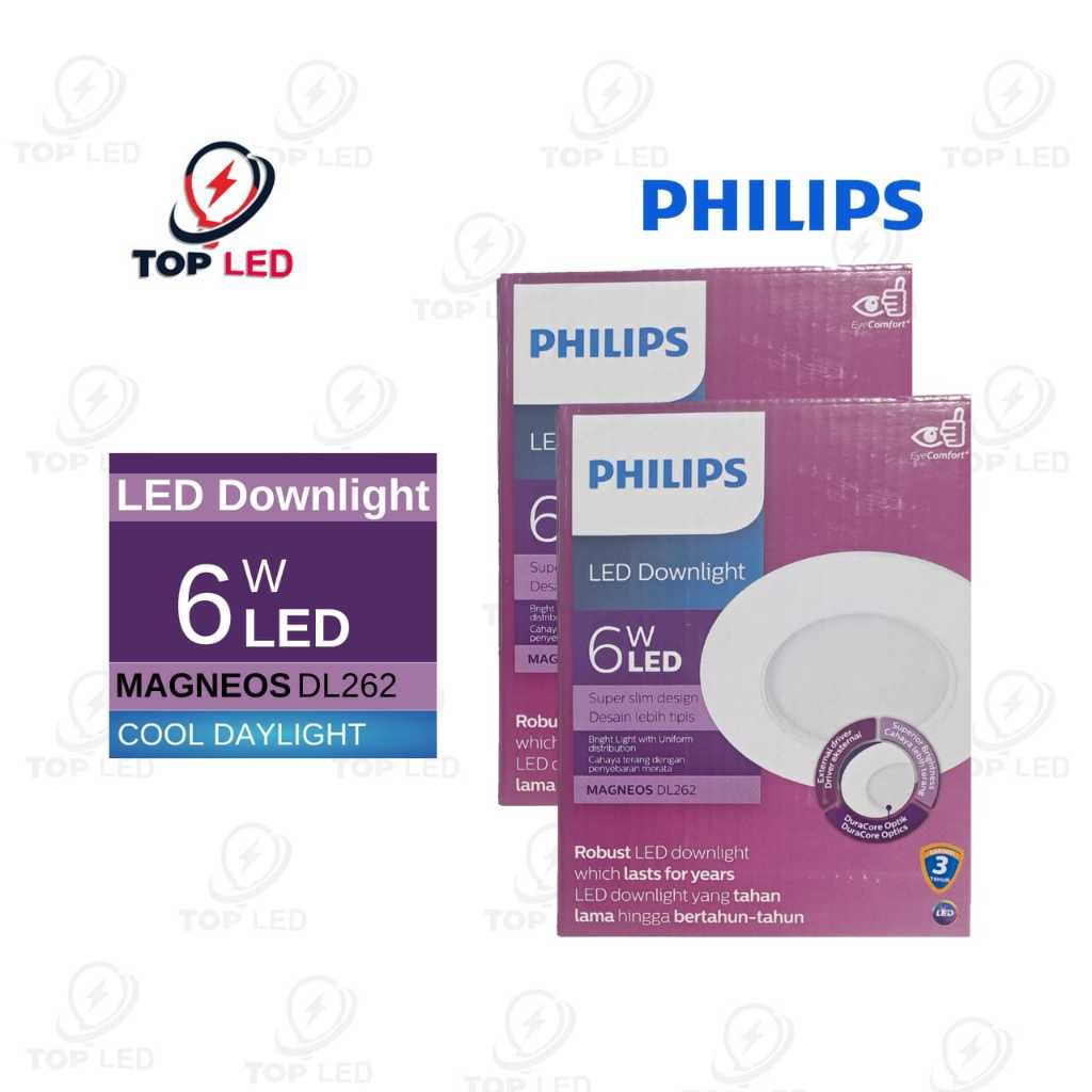 Philips Magneos LED Downlight DL262 6W 6500K
