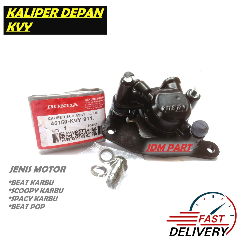 KALIPER DEPAN CAKRAM NISSIN KVY / HONDA BEAT KARBU / SCOOPY KARBU / SPACY / VARIO 110 / BEAT POP / P