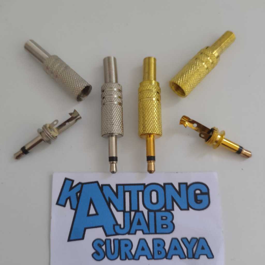 Jack Mini Mono Gold Jack Audio Mono Plug Mini Mono Gold Jack Aux 3,5mm Konektor Headphone 3018