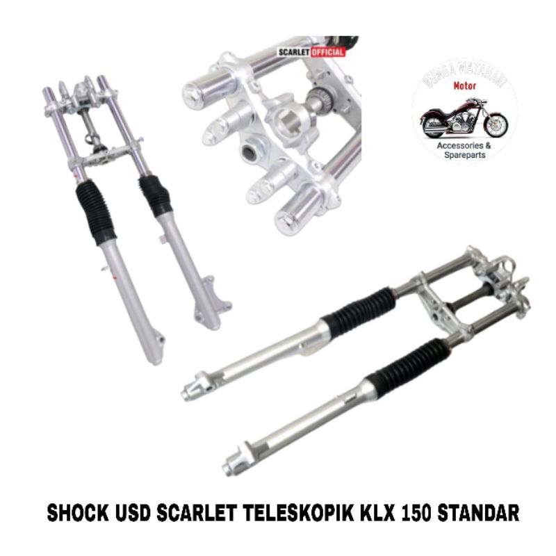 SHOCK SKOK DEPAN USD UPSIDE DOWN KLX SCARLET RACING TELE SKOPIK SHOCKBREAKER KAWASAKI KLX 150