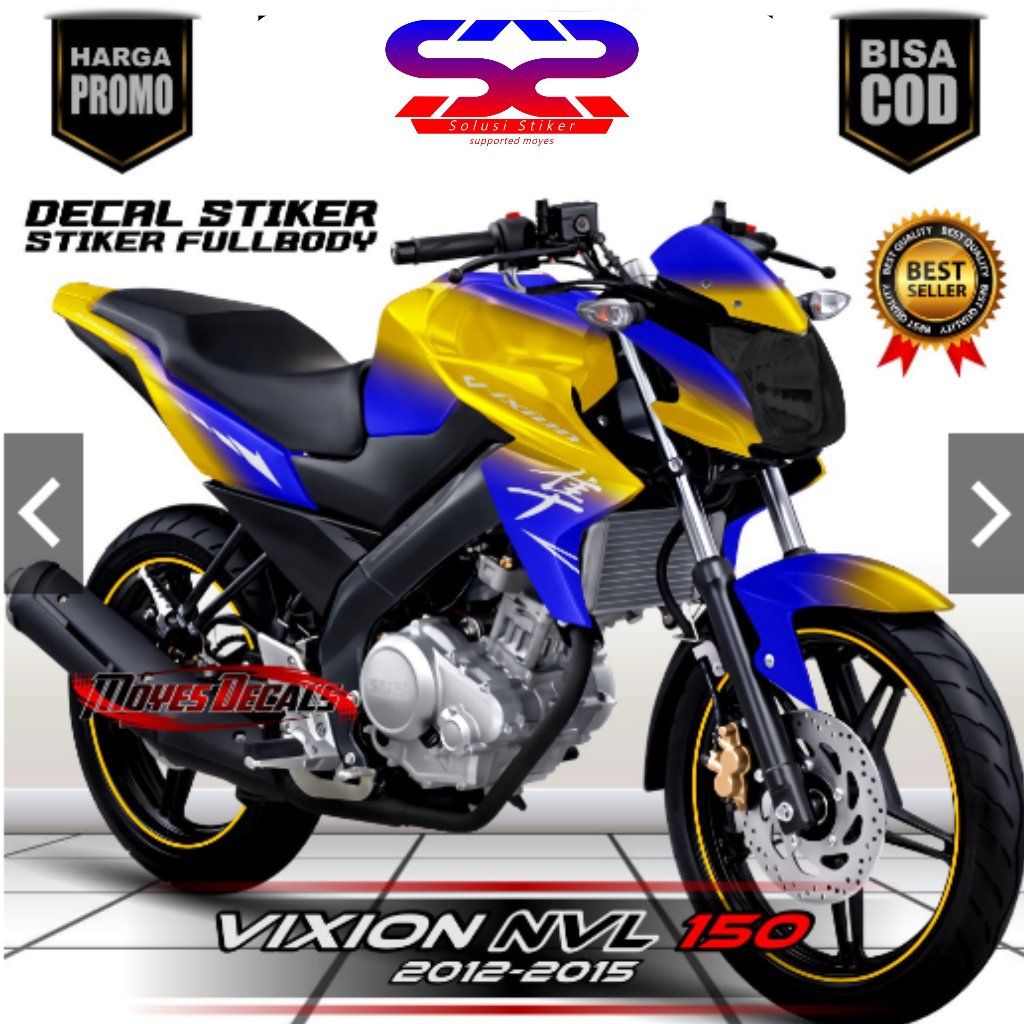 Decal Motor Variasi Vixion NVL 150 Fullbody Stiker Vixion 2012/2015 Motif Bunglon Keren