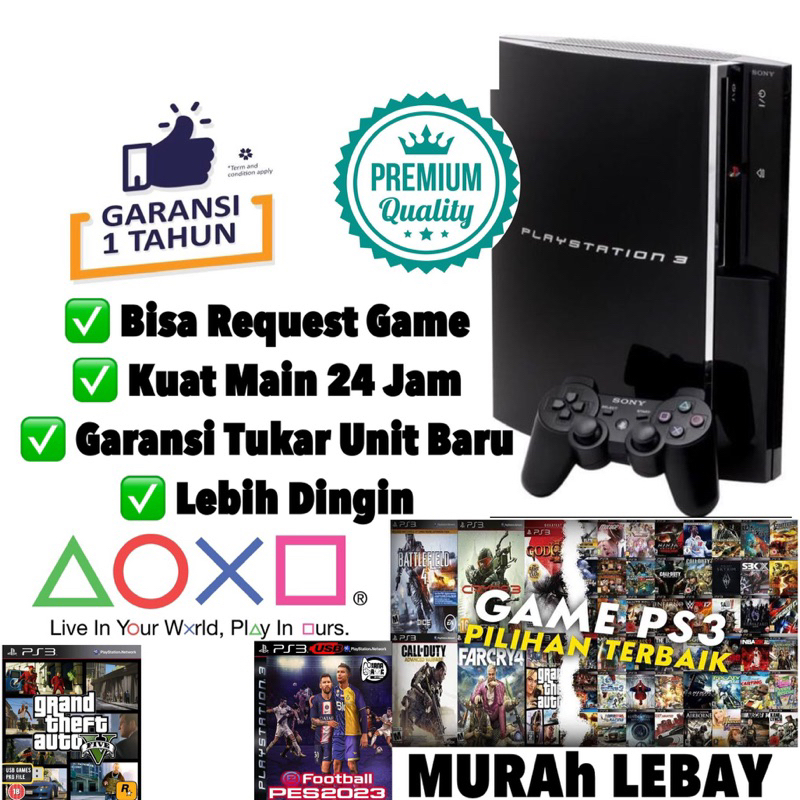 PS3 FAT HL | BERGARANSI | game bebas request
