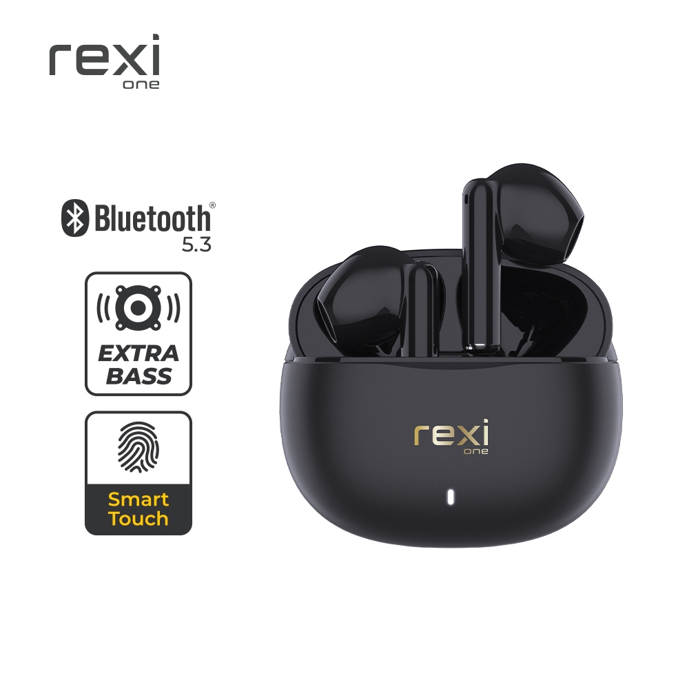 Rexi WA08 Extra Bass TWS Bluetooth Earphone Headset Wireless Bergaransi