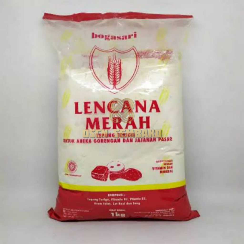 

Tepung terigu lencana merah kemasan 1kg