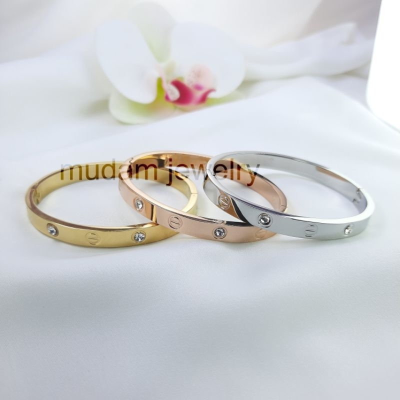 Gelang Bangle Model Min Untuk Anak - Anak Atau Size Kecil Dengan Emboss dan CAP 750