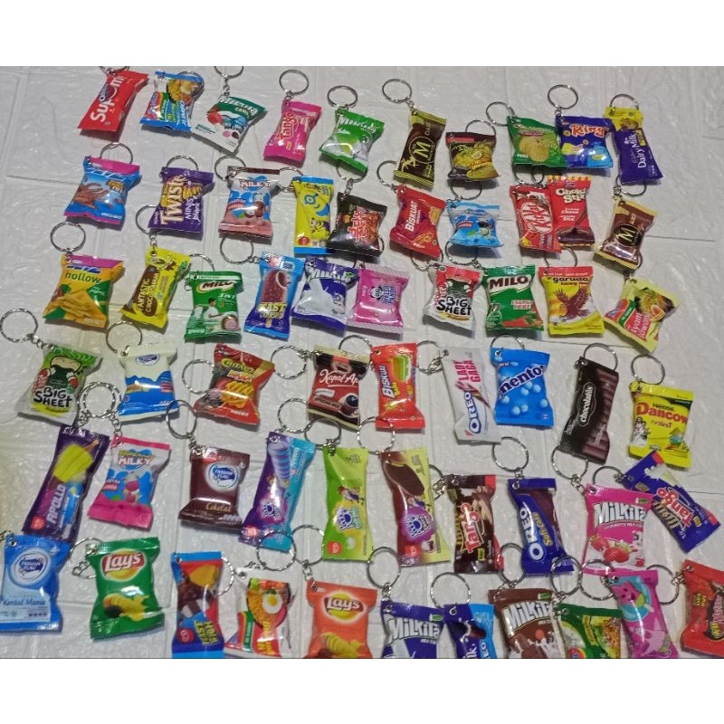 GANTUNGAN KUNCI DAN TEMPELAN KULKAS MINIATUR Snack Minuman