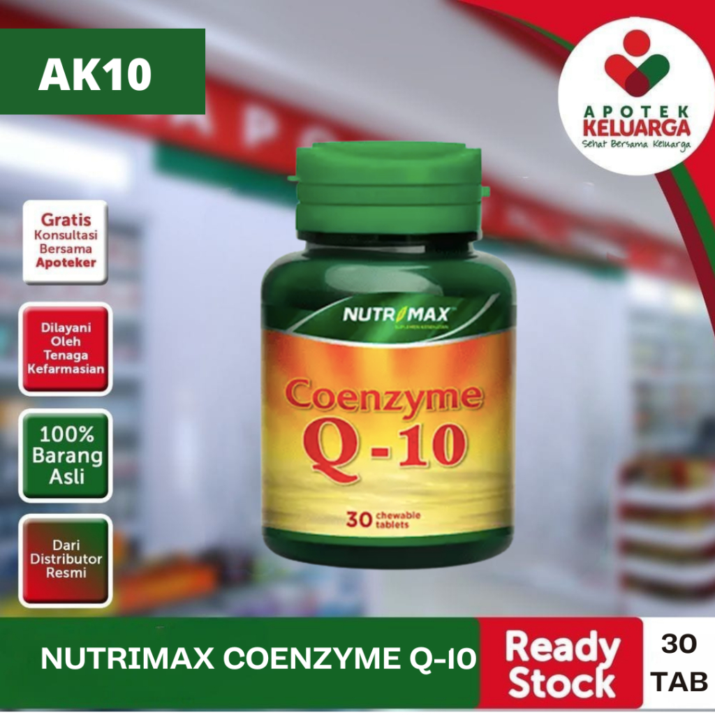 NUTRIMAX COENZYME Q-10 # MEMBANTU TERAPI PENYAKIT JANTUNG DAN PEMBULUH DARAH, MENINGKATKAN KESUBURAN