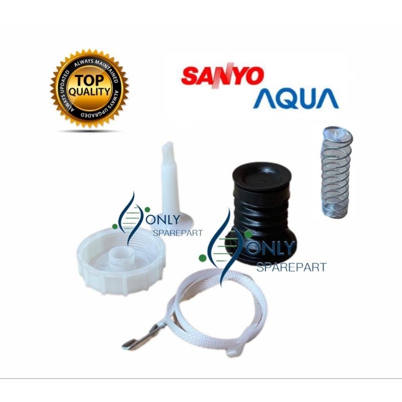 [ SANYO AQUA ]Karet Seal + Tutup Pembuangan Mesin cuci Sanyo AQua 2 Tabung SET