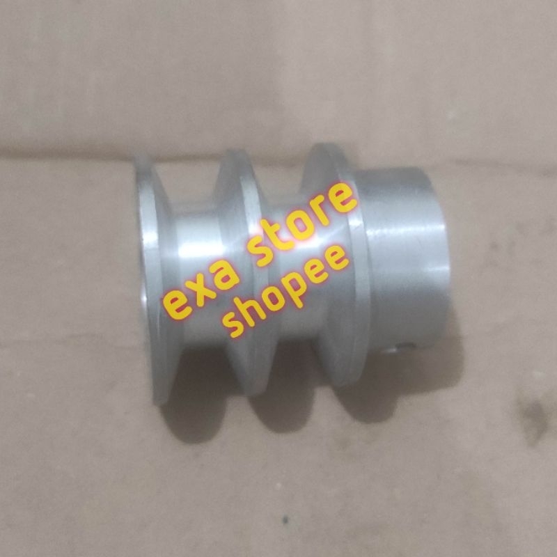 Pulley alumunium B2 - 2 inch as 19 20 22 mm model PADAT puli alumunium