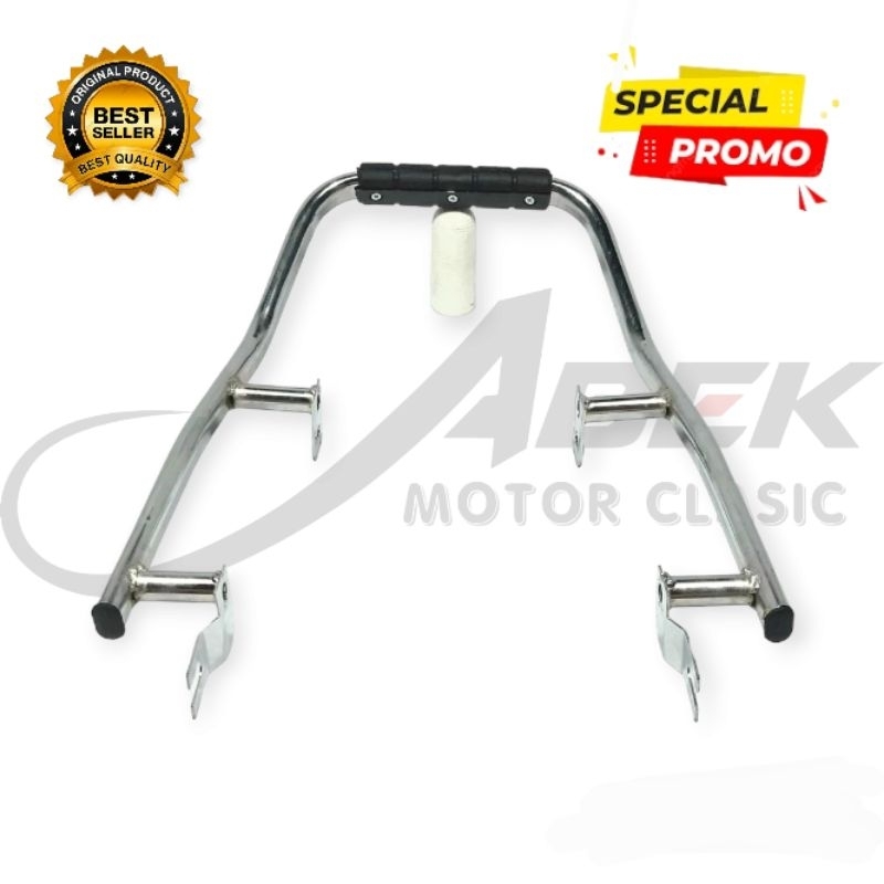 Behel Peganggan Jok Belakang Supra X Supra Lama Krom Besi Tebal