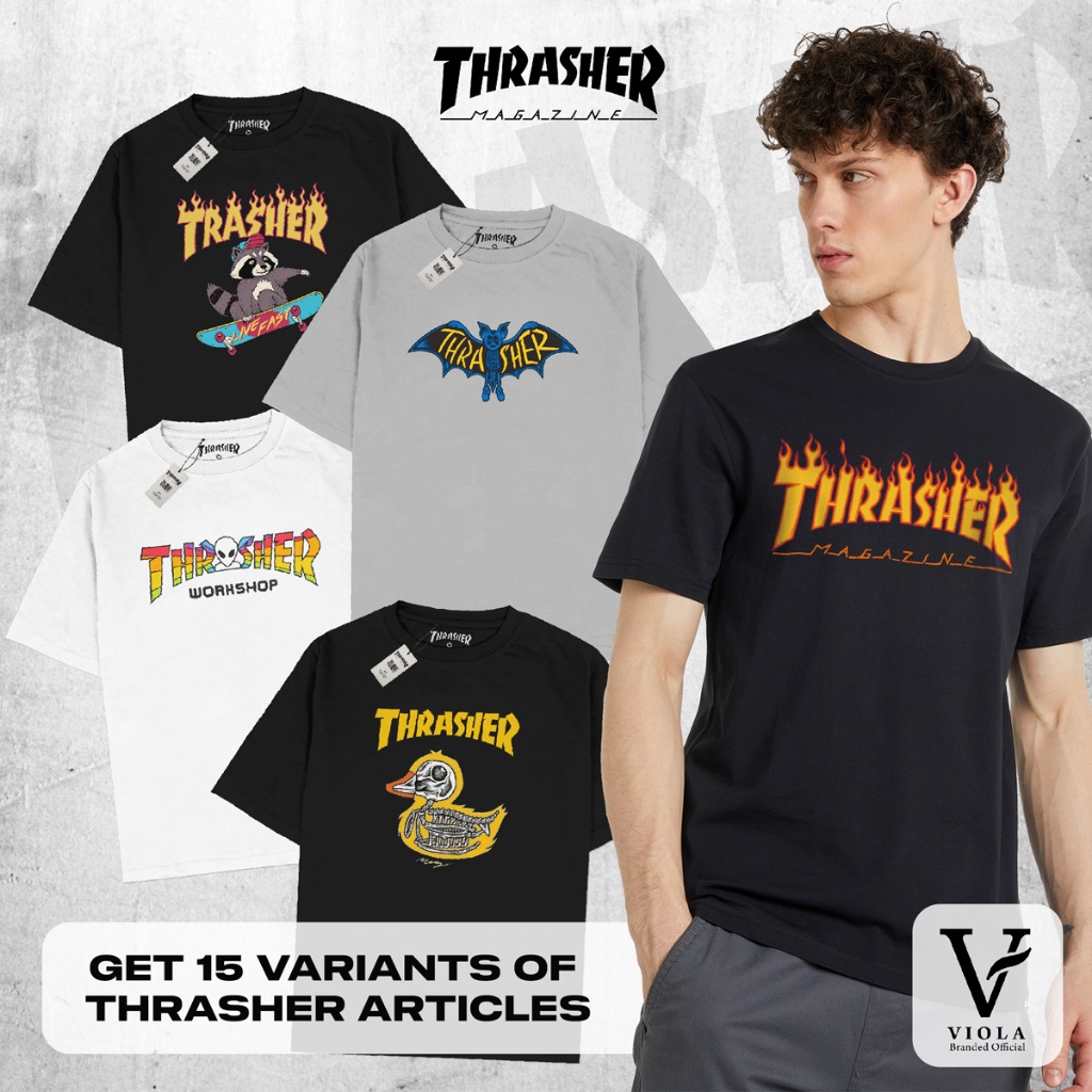 KAOS THRASHER BRANDED MIRROR TSHIRT ORIGINAL TEES UNISEX PREMIUM PRIA WANITA