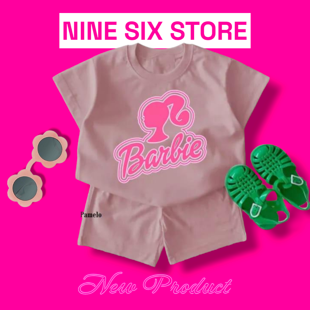 baju setelan barbie anak perempuan 1-5 tahun/pakaian anak perempuan
