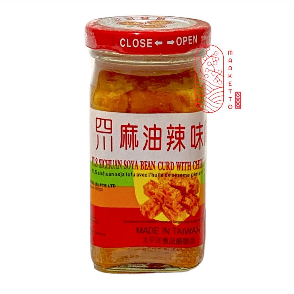 

FLS Sichuan Soya Bean Curd with Chilli & Sesame Oil / Tahu Putih Pedas Taiwan Botol 130gr