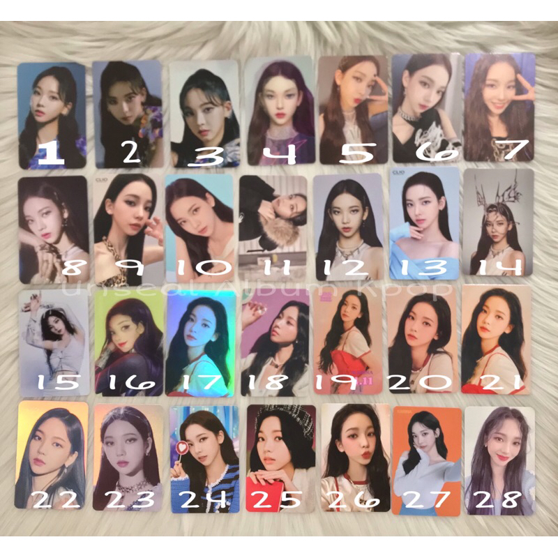 Aespa Karina Photocard PC - Savage season greetings sg pob clio lenti holo forever concept lenticula