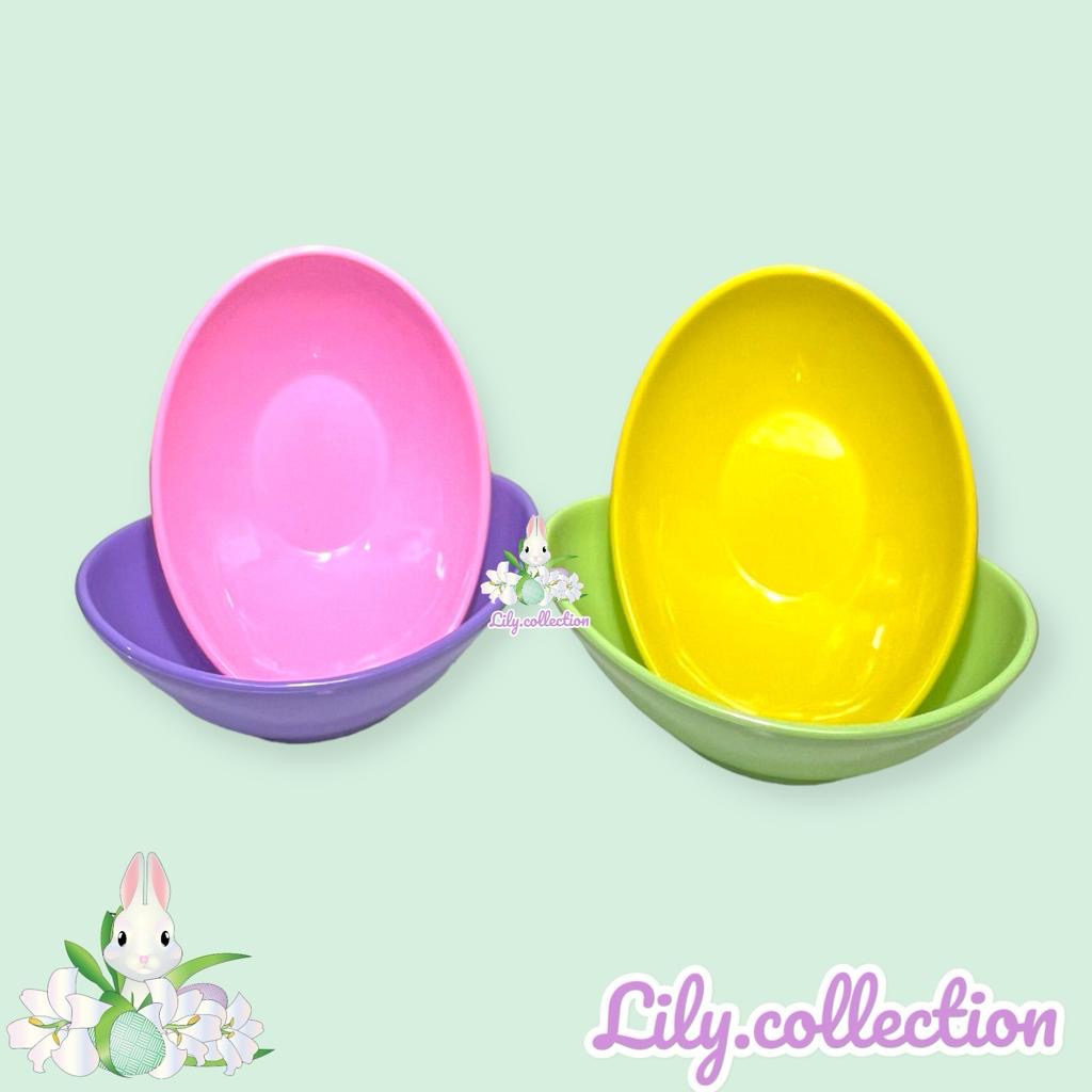 LILYCOLLECTION Mangkok melamin oval / mangkok sayur melamin tebal murah / mangkok melamin unik / man