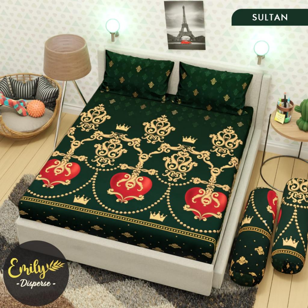 SPREI SULTAN MOTIF 2023 ANTI LUNTUR UKURAN 180X200 160X200 120X200
