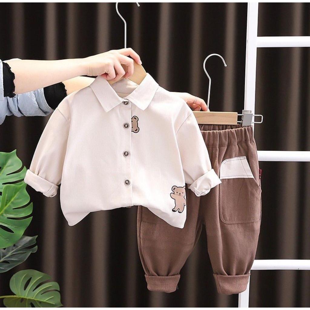 setelan kemeja anak laki laki setelan kemeja anak cowok setelan hari raya anak laki laki pakaian ana