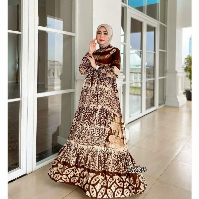 Gamis Batik Twill Rayon Candi Mekar Pekalongan