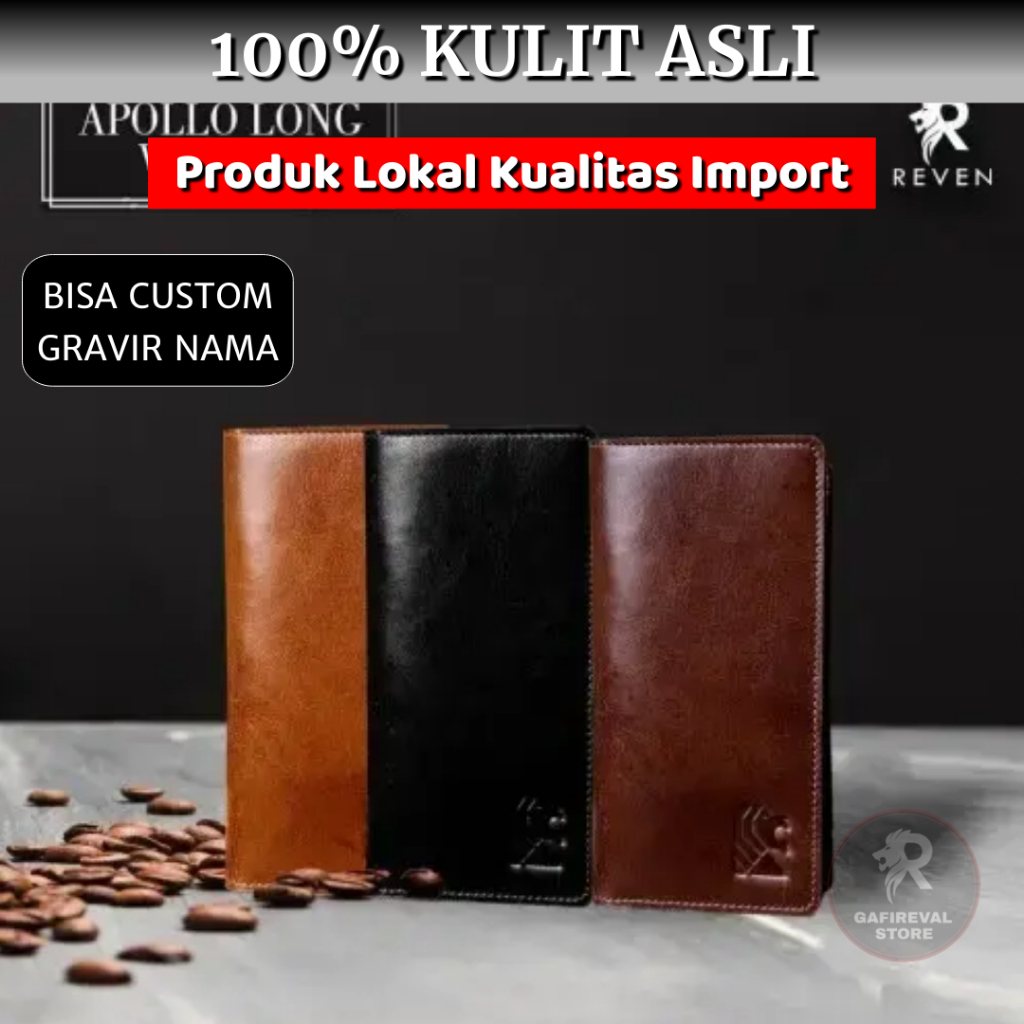 Dompet Kulit Asli Pria Cowok Panjang Branded Original Import Keren Dompet Pria Kulit Asli Bulanan Ua
