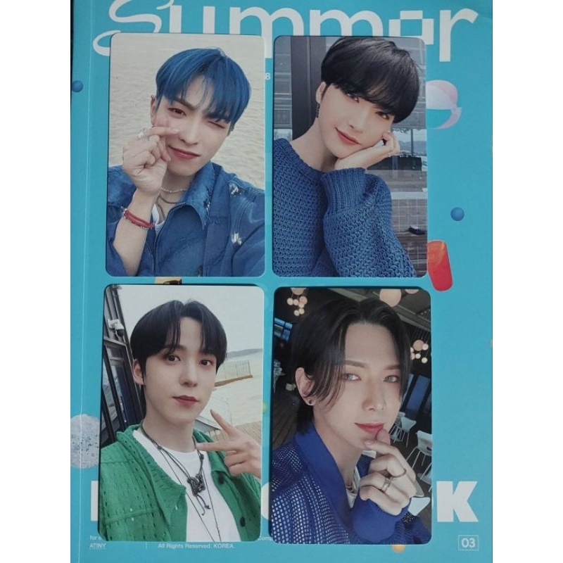 photocard summer photobook 2023 ateez hongjoong seonghwa yunho yeosang san mingi wooyoung jongho pc