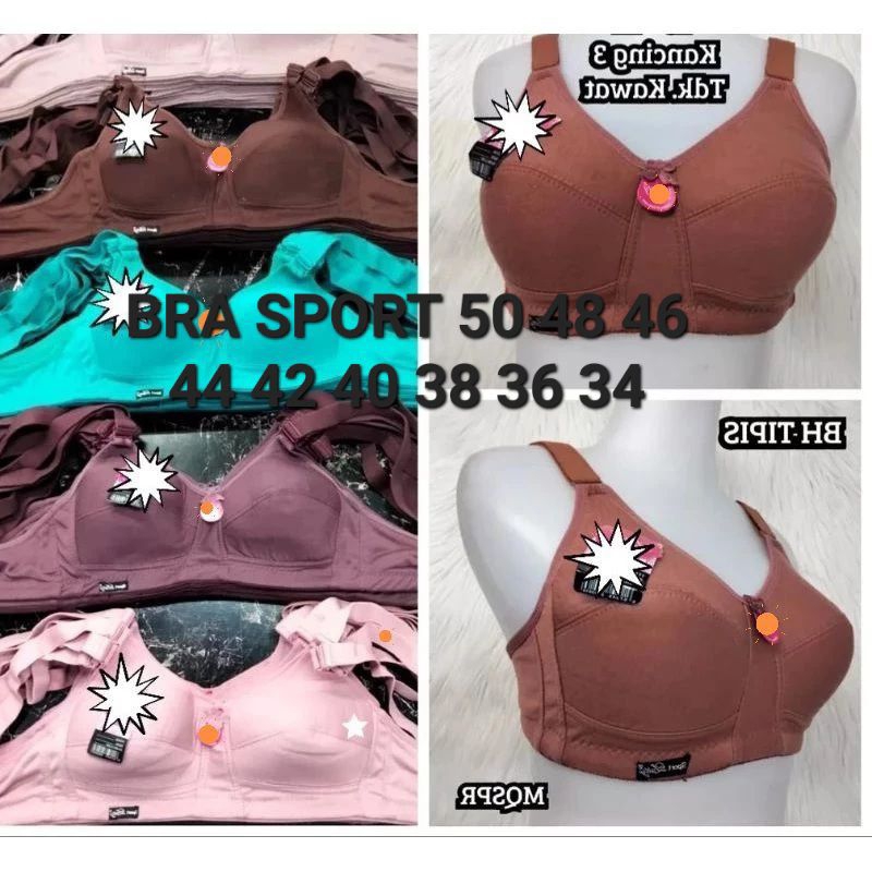 GROSIR BH SPORT BRA REMAJA DEWASA JUMBO 42 40 38 36 34 QUALITAS IMPORT TAMPA KAWAT TAMPA BUSA