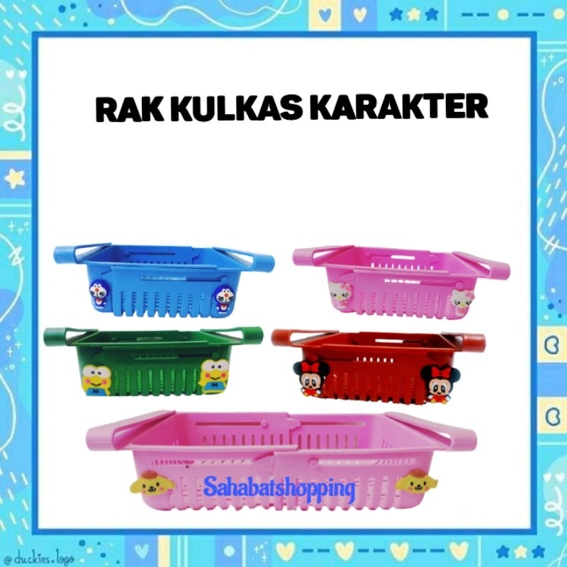 Sahabat Shopping - Rak Kulkas Multifungsi | Rak Kulkas Karakter Lucu | Rak Kulkas Hellokitty Doraemo