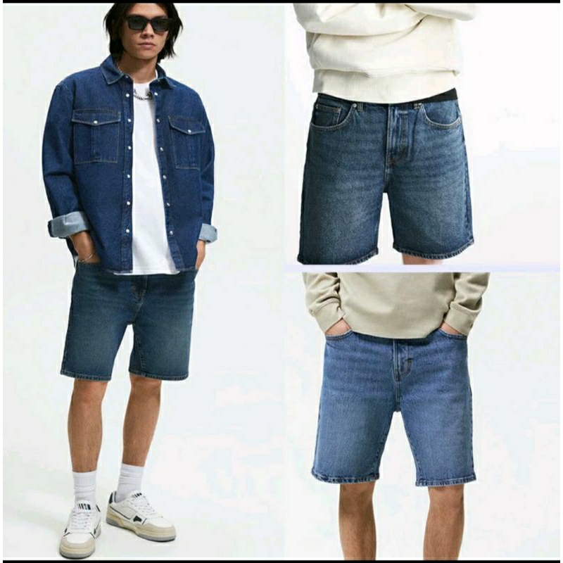 Zara Celana Pendek Pria Slim Fit Sz 40