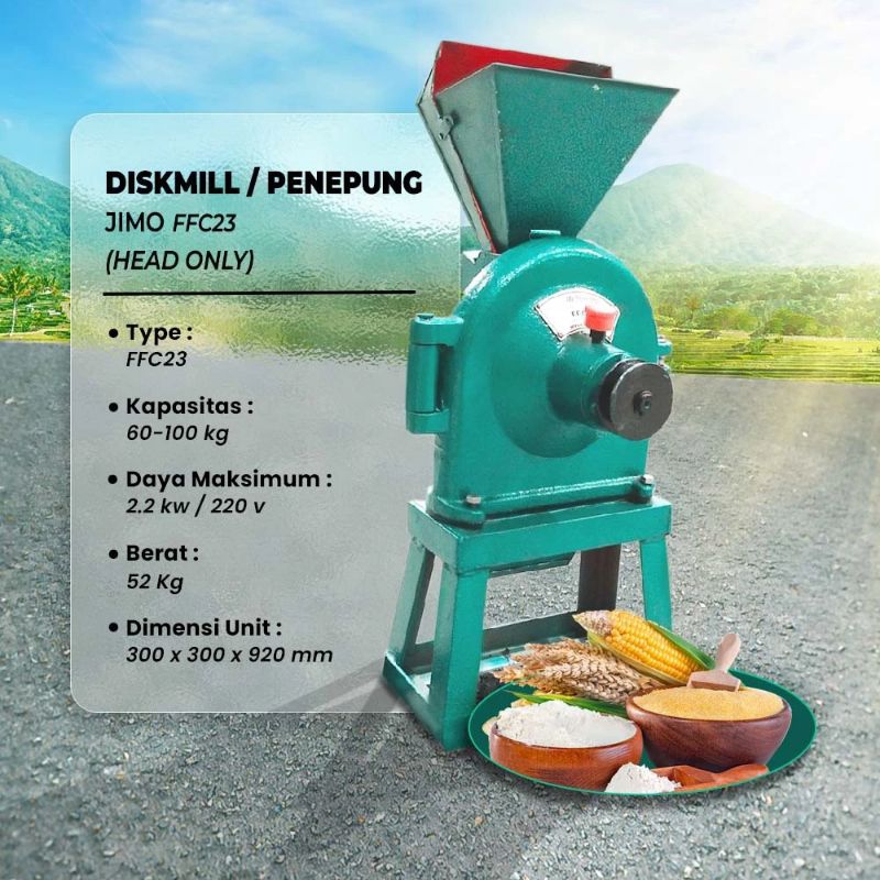 Mesin Penepung Disk Mill Mahkota FFC 23