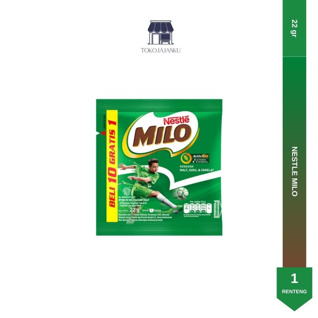 

MILO Activ-Go Sachet I SUSU NESTLE MILO | 22 gr Harga Per Renceng