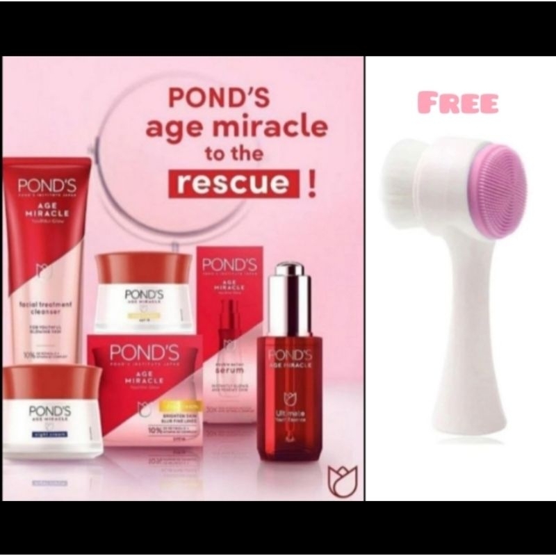 Paket Ponds Age Miracle Free Face Brush