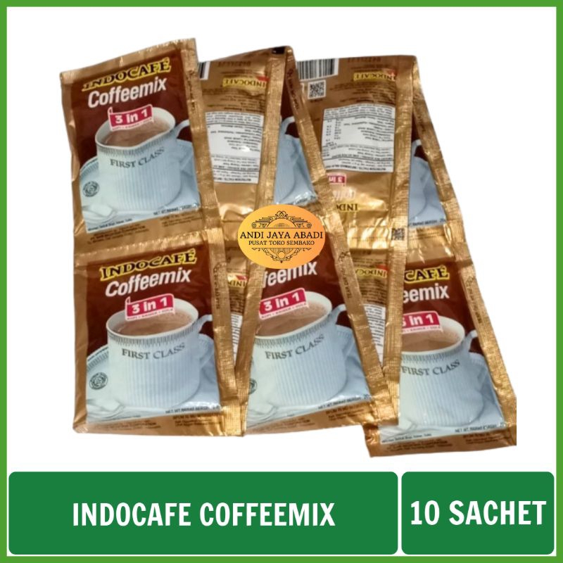 

Indocafe Coffeemix 3in1 Kopi Indocafe (1Renceng / 10 Sachet)