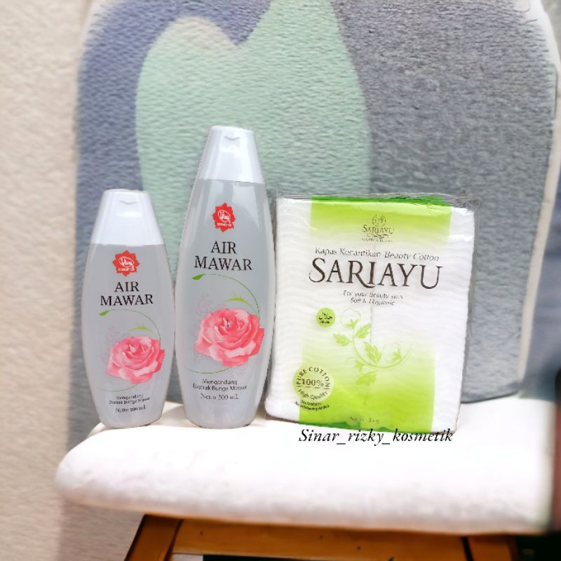 Paket Air Mawar VIVA + Kapas Sariayu 35gr