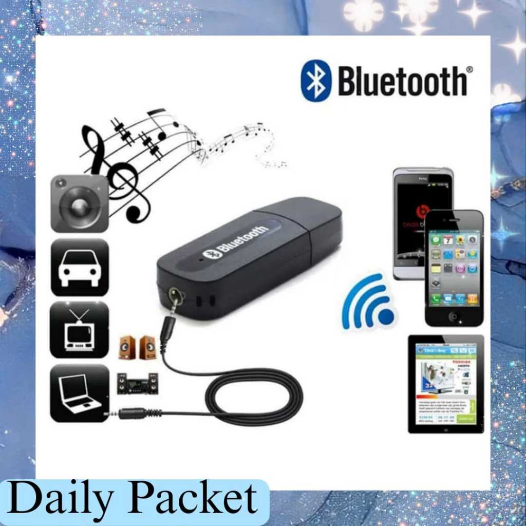 Bluetooth Receiver Audio Music USB With AUX 3.5MM Jack Car Mobil