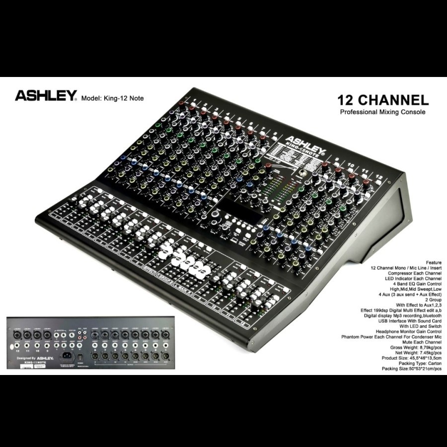 Mixer 12 Channel Ashley King12 Note King 12 Note Original