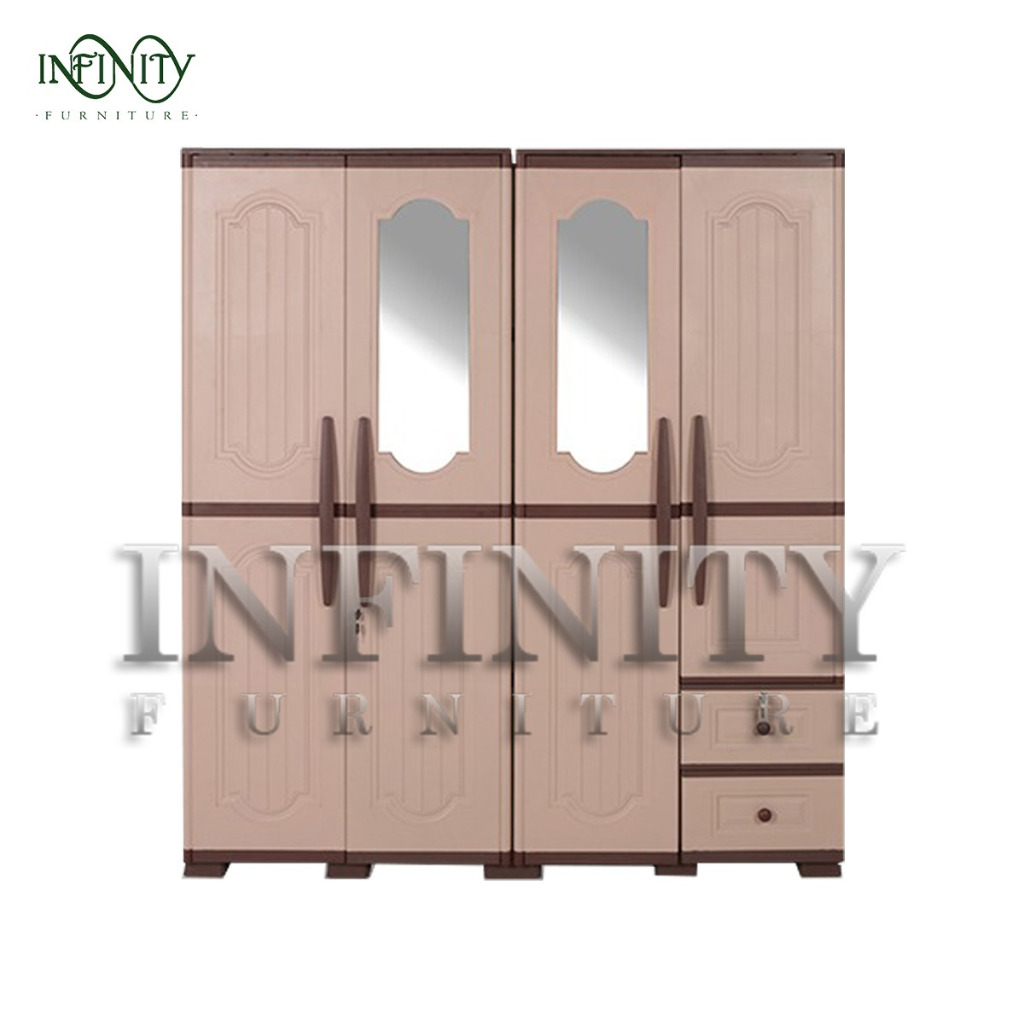 Lemari Pakaian Plastik 4 Pintu OTC WOOD 4P