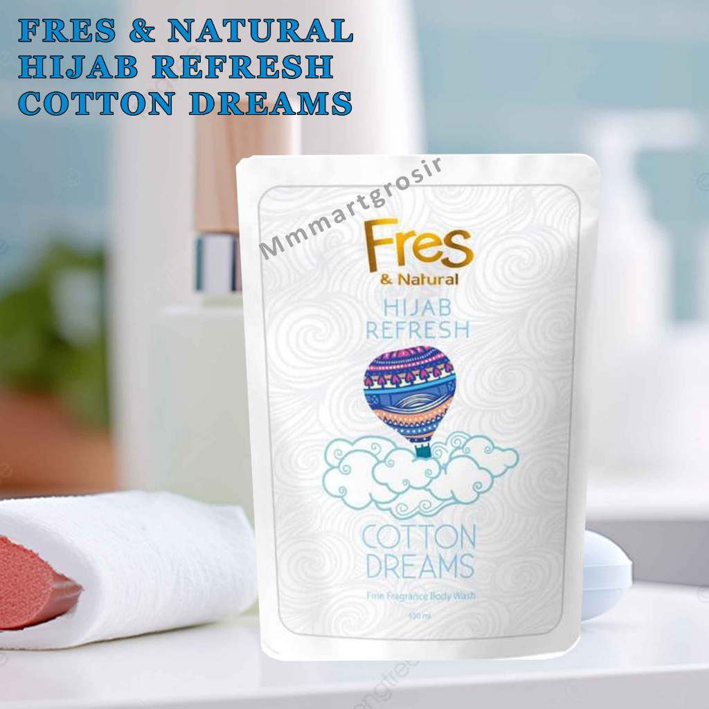 Fresh & Natural Hijab Refresh / Bodywash Cotton Dreams / Sabun Cair / 400ml