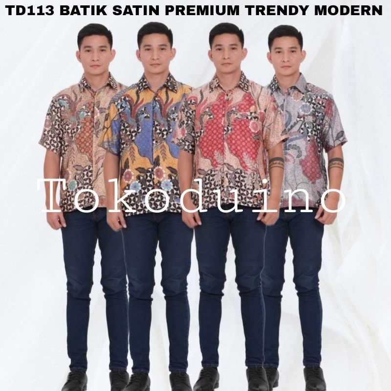 KEMEJA BATIK PRIA MOTIF SKR KEMEJA SATIN FORMAL KASUAL KEMEJA KONDANGAN LENGAN PENDEK