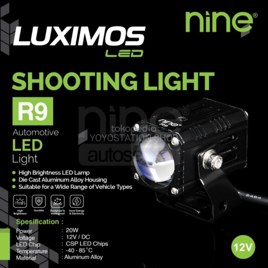 LAMPU TEMBAK LED NINE LUXIMOS R9 - Nine Autoseries