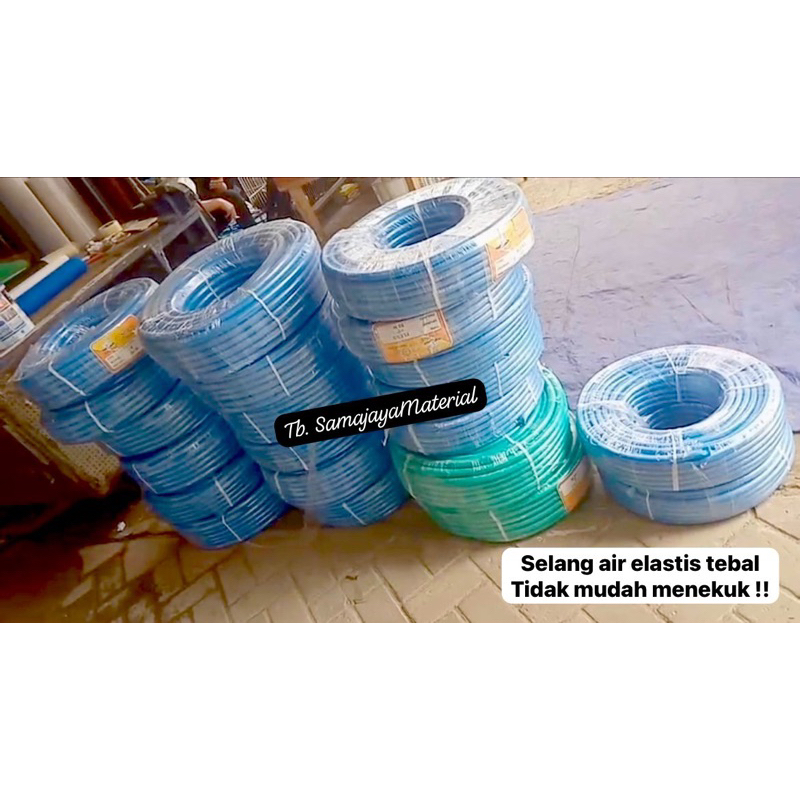 SELANG AIR TEBAL ELASTIS (15 mtr per rol). Tidak menekuk, awet tahan lama Selang taman WALRUS FLEXO