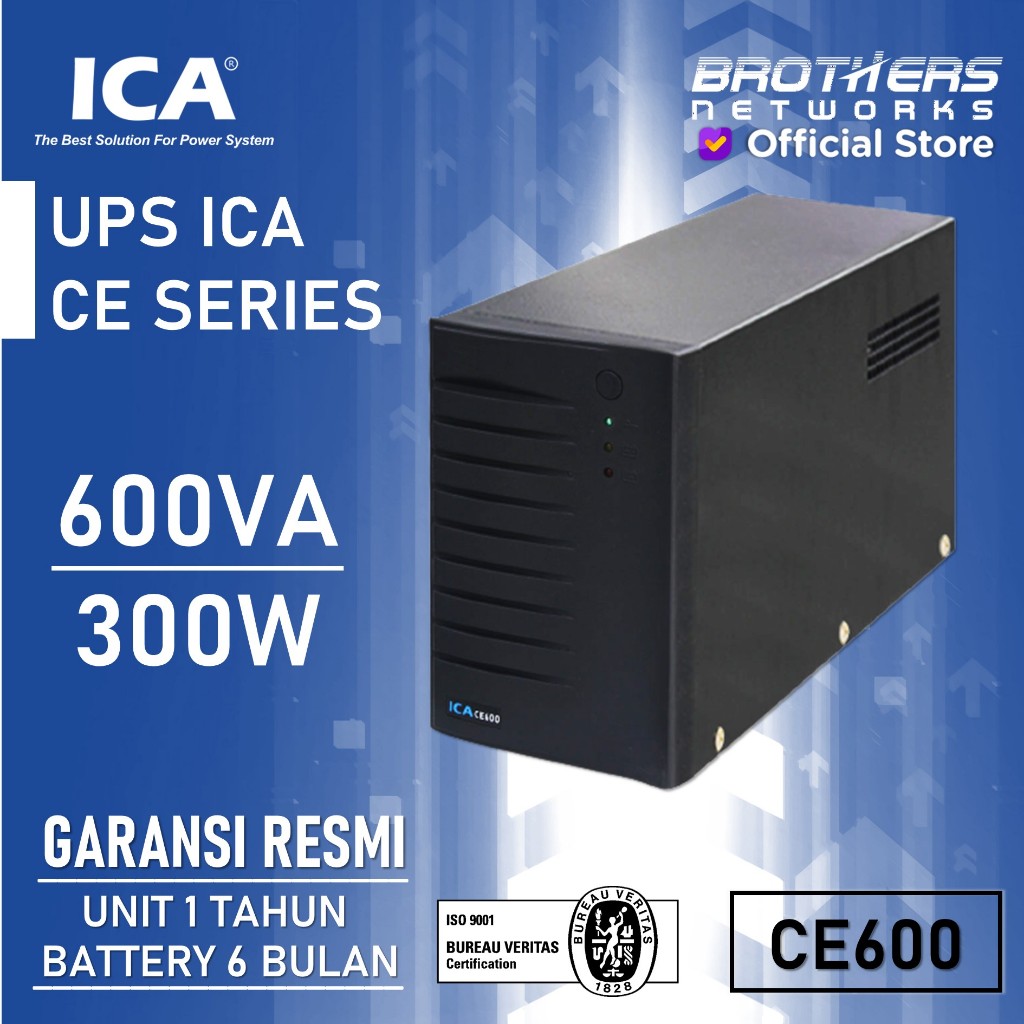 UPS ICA CE600 600VA / 300W - UPS CE 600 - 600 VA 300 WATT - COCOK UNTUK KOMPUTER / PC /  KASIR