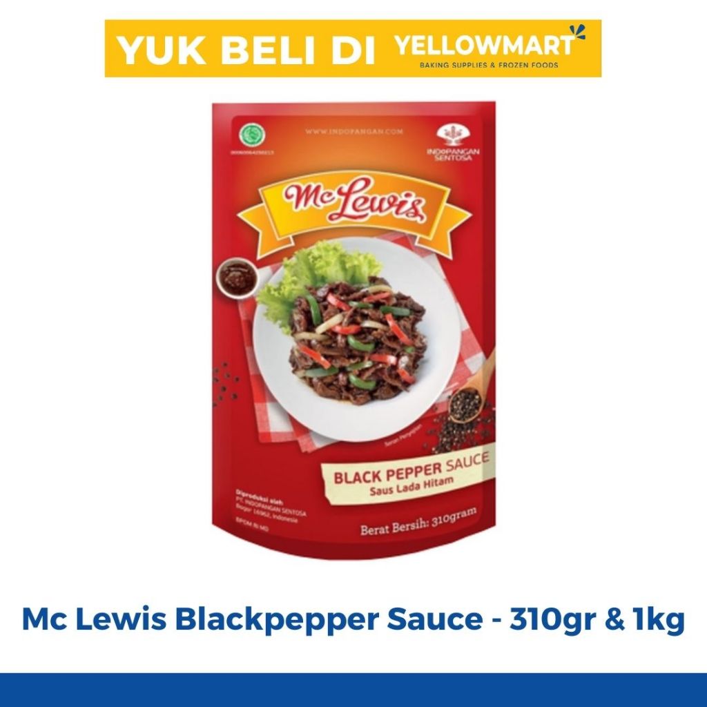 

MC LEWIS - Saus Blackpepper 310gr & 1kg saus lada hitam