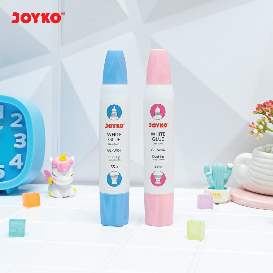 

LEM CAIR PUTIH JOYKO GL-W04 | LIQUID GLUE DUAL TIP | LEM KERTAS ISI 35 ml | LEM KERTAS