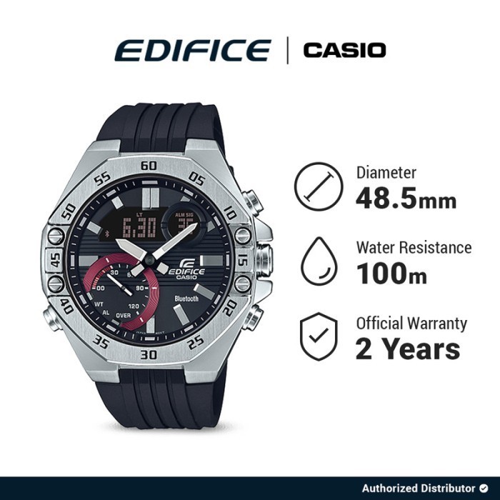 CASIO EDIFICE ECB-10P-1ADF-Jam Tangan Pria Analog/Digital Original-Garansi Resmi