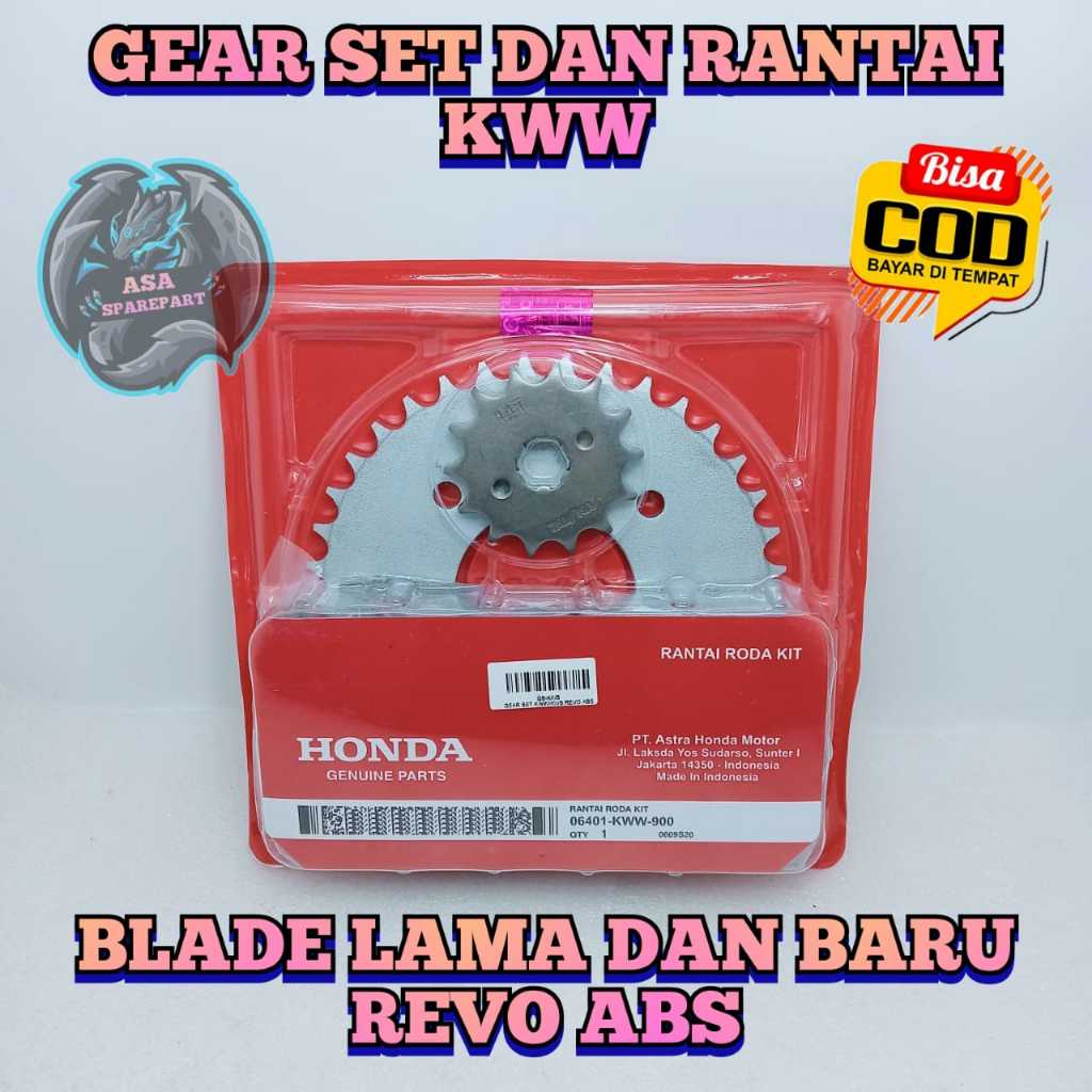 GEAR SET ASLI ORIGINAL HONDA  REVO ABS Absolute , REVO FIT , Revo X FI , REvo FIt X , Revo AT , BLAD