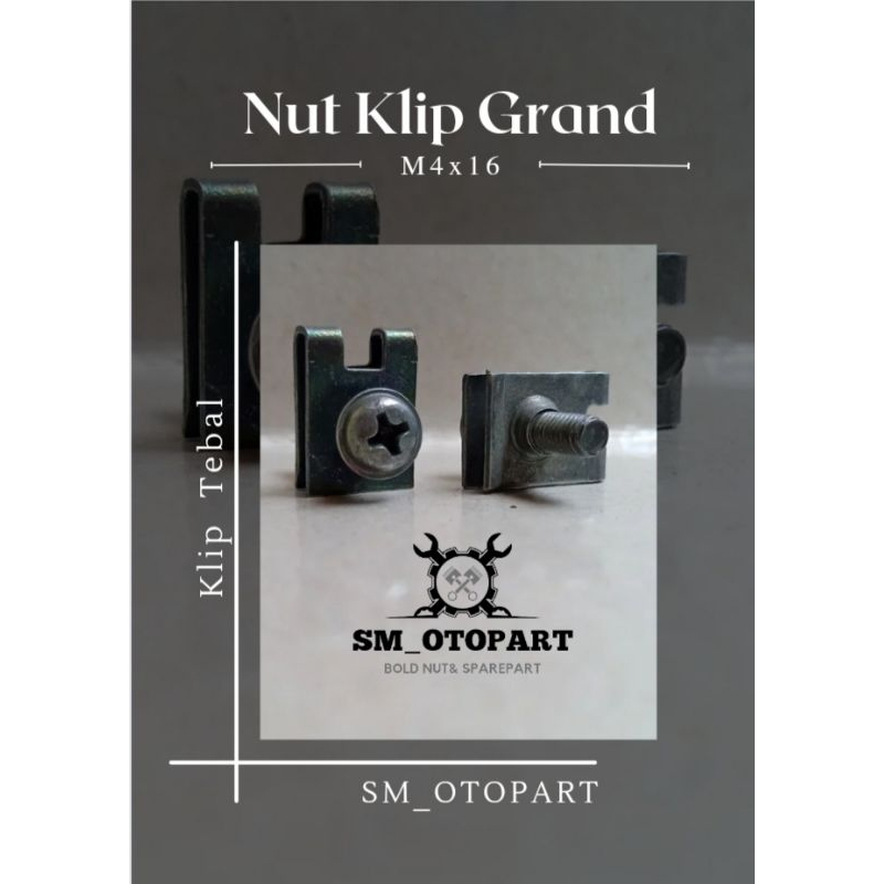 NUT KLIP SEKRUP BAUT DEK COVER M4 HALUS KECIL